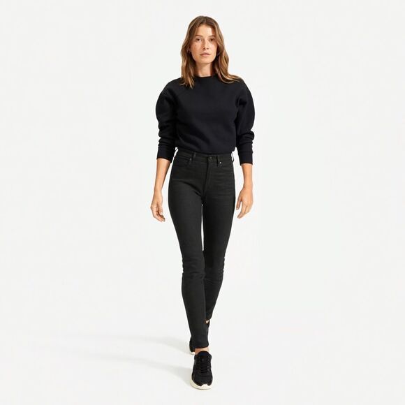 EVERLANE High Rise Skinny Jeans Black 25 - Picture 1 of 12